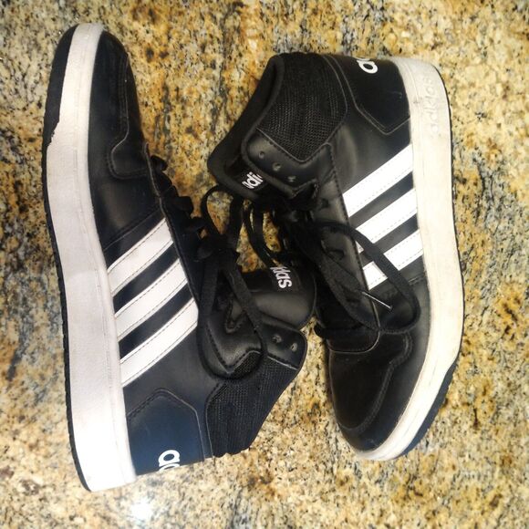 Adidas Shoes Men Originals Hoops 2.0 MID Black White Basketball BB7207 Size 8 - Picture 9 of 12